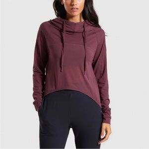 GYMSHARK AURA HOODIE BERRY RED